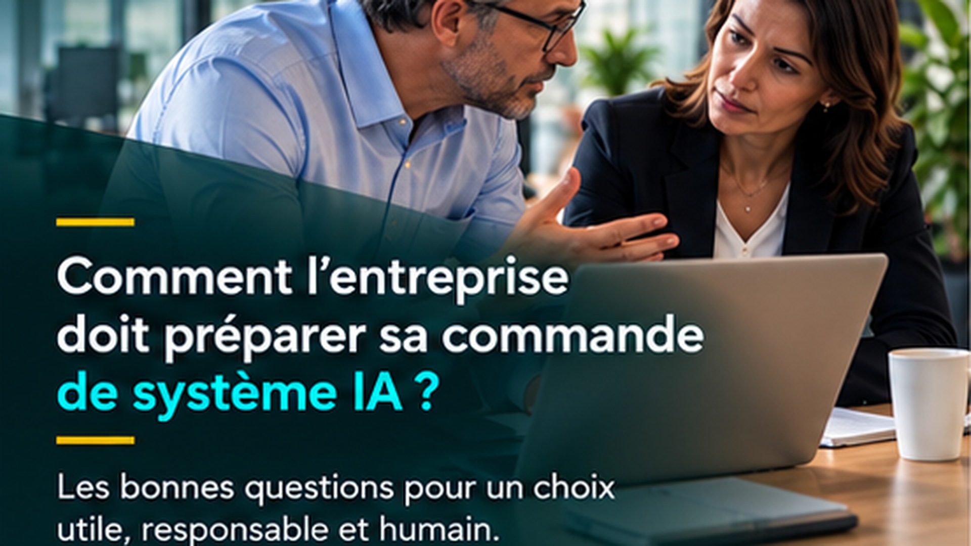 Des professionnels échangent autour des besoins et critères à adresser à un fournisseur d’IA.